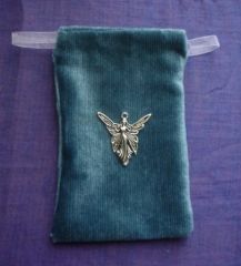 pochette velours bleu ange-fée