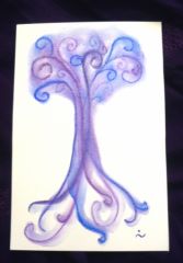 arbre bleu-violet