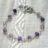 bracelet de pierrers rondes - fluorine violette